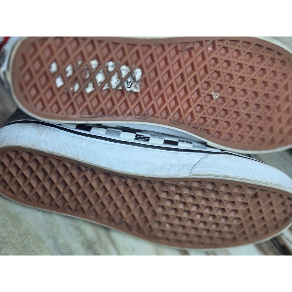 Vans Old Skool Checkerboard Silver Glitter Ribbon Lace Sneakers Womens 8 - Picture 8 of 8